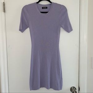 Naadam purple/lilac cashmere blend mini dress medium